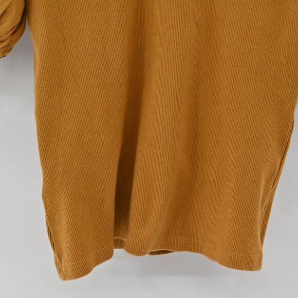 ANTHROPOLOGIE Top Womens Size XS Maeve Puff Sleeve Tie VNeck‎ Mustard Blouse - Picture 7 of 13